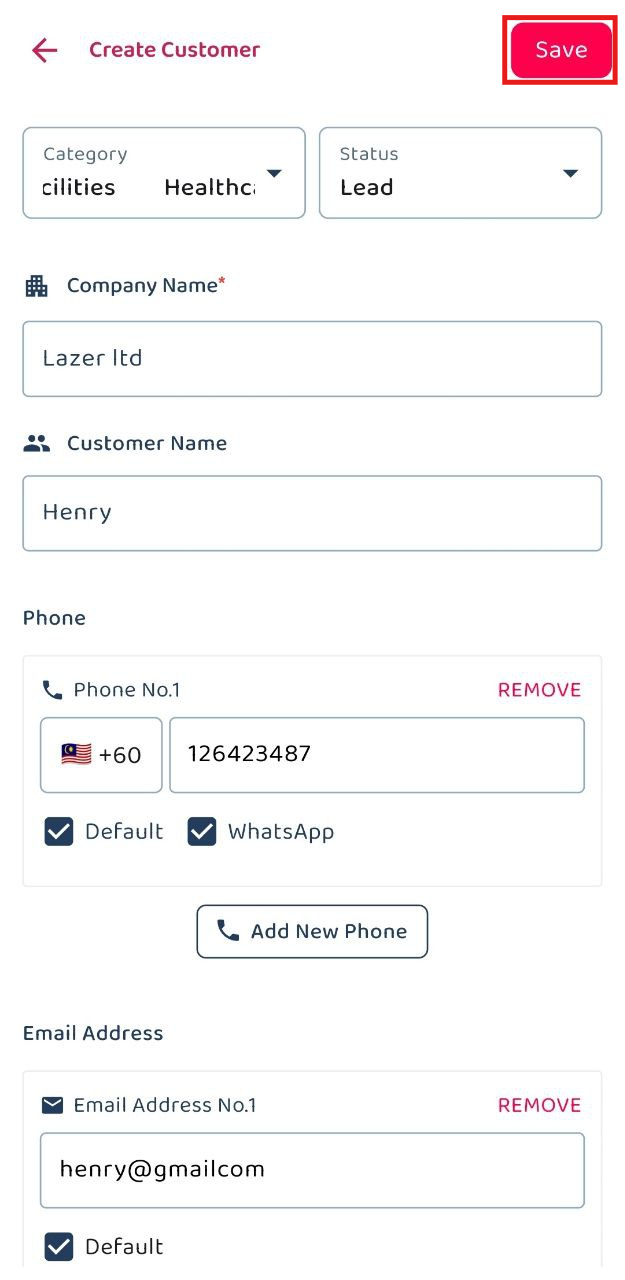 Add New Customer2 Mobile Step 7