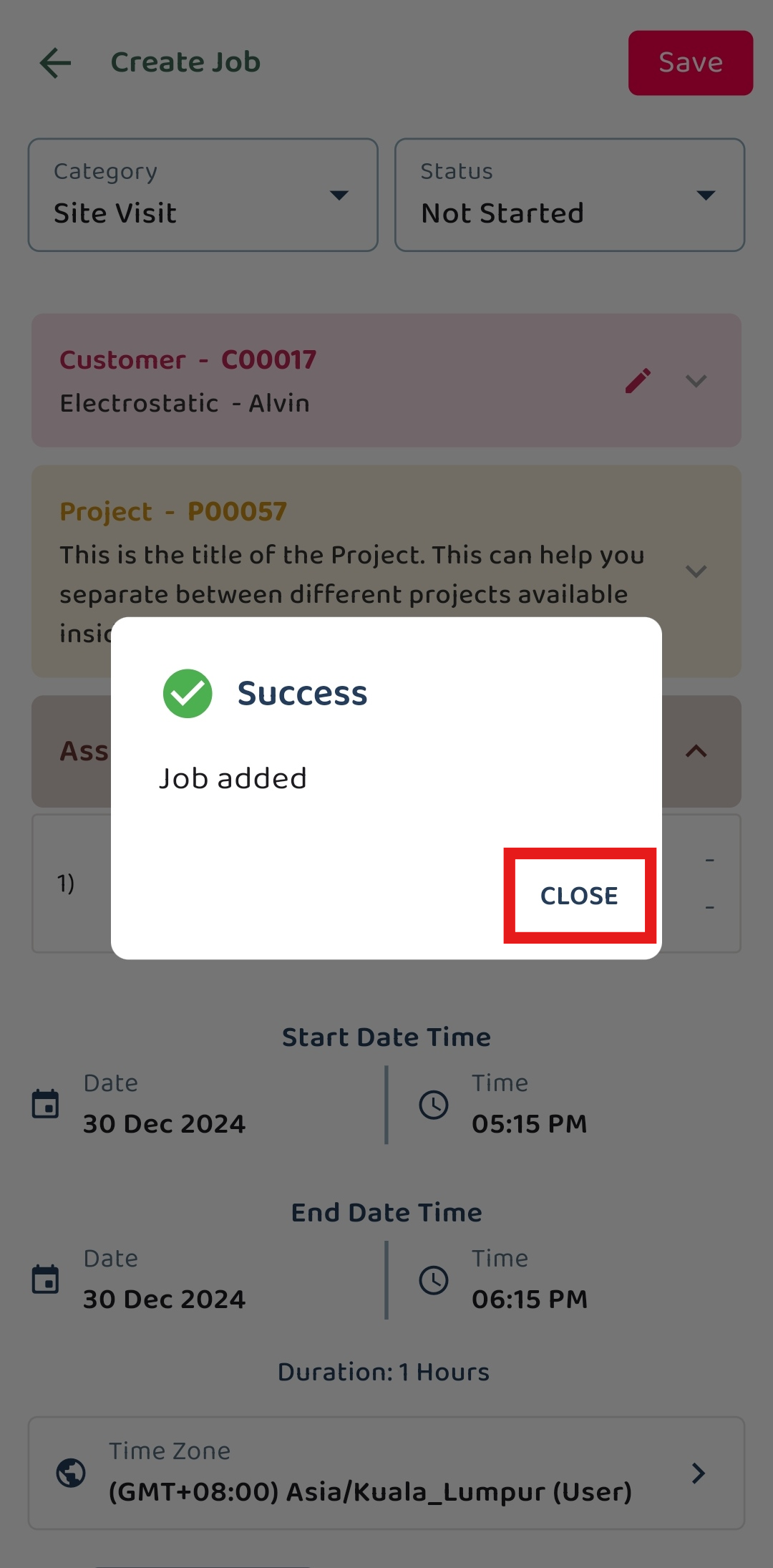 Add New Job Mobile Step 6