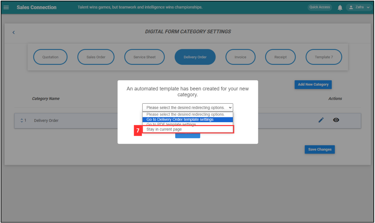 Choose Directing Page