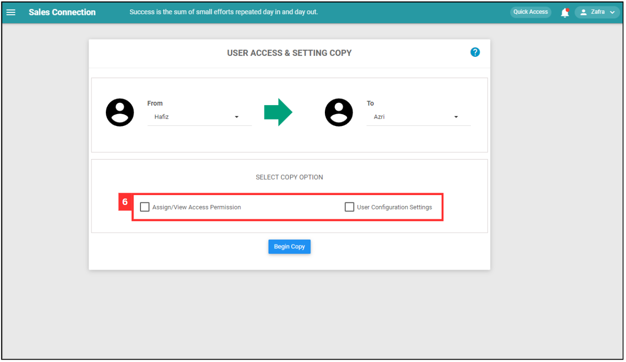 Copy Account Step 6