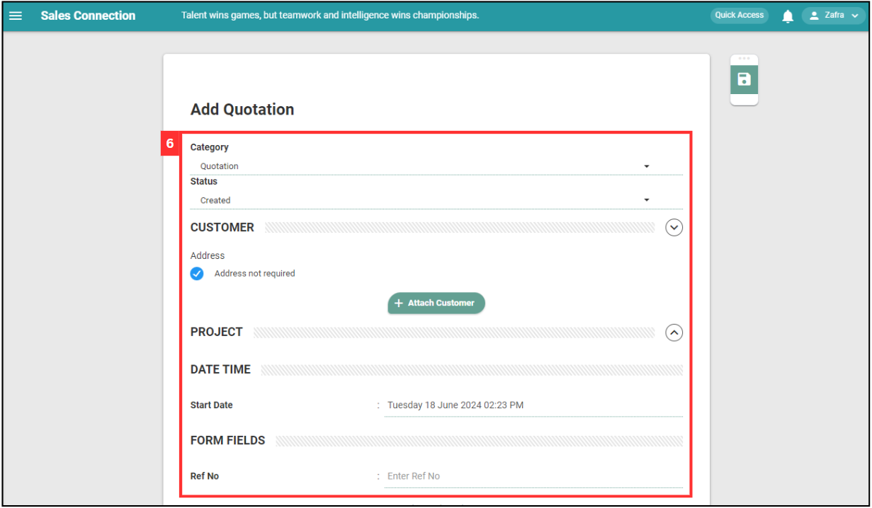 Create Digital Form2 Step 6