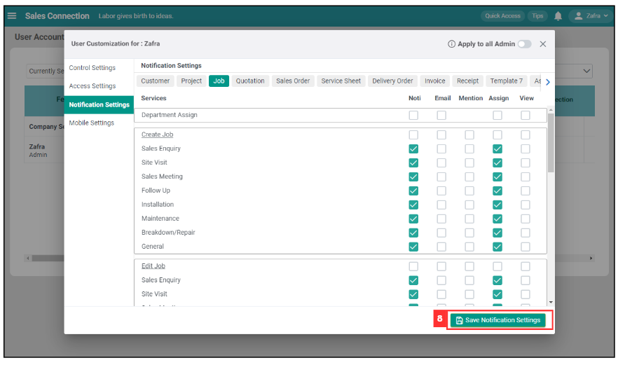 Enable Notification in UAC Step 8