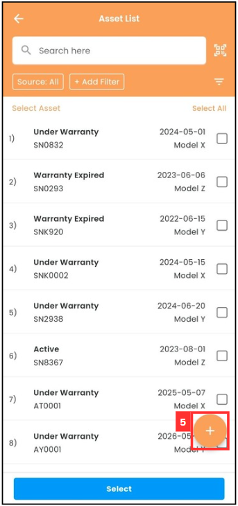 How to add new asset3 Mobile Step 5