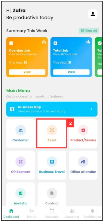 How to add new asset Mobile Step 2