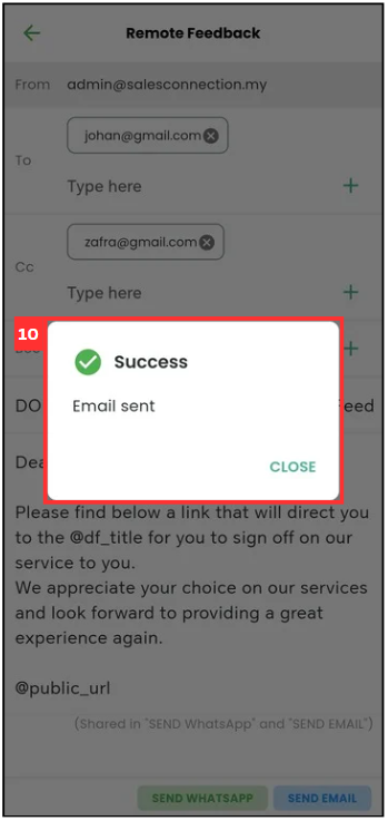 How to Get Remote Signature From Customer2 Mobile Step 10