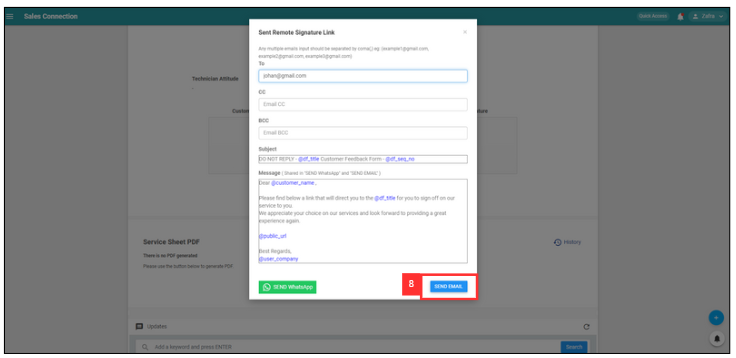 How to Get Remote Signature From Customer Using Email Step 8