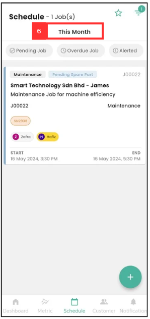 Job Filter by date range output for app