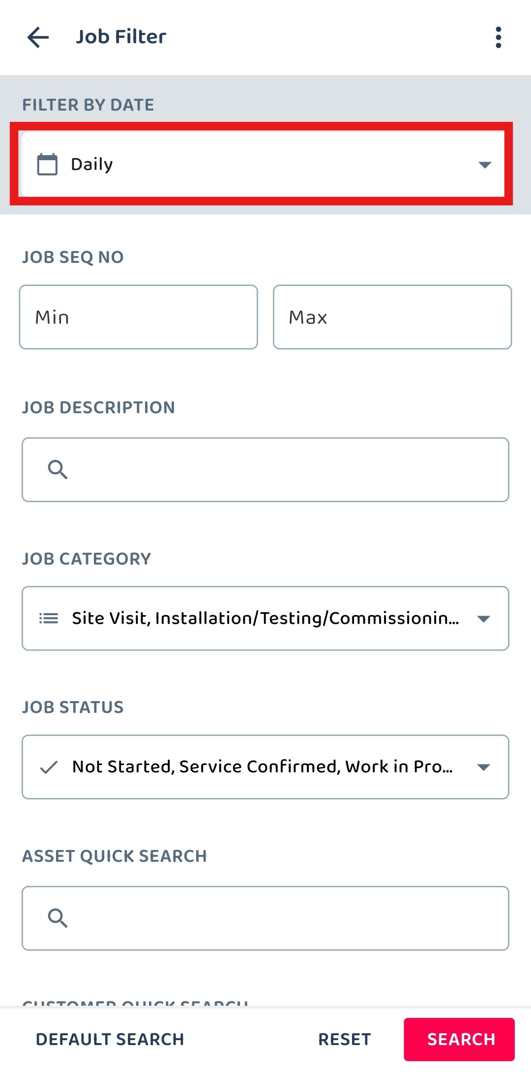 Job Filter by date range 3