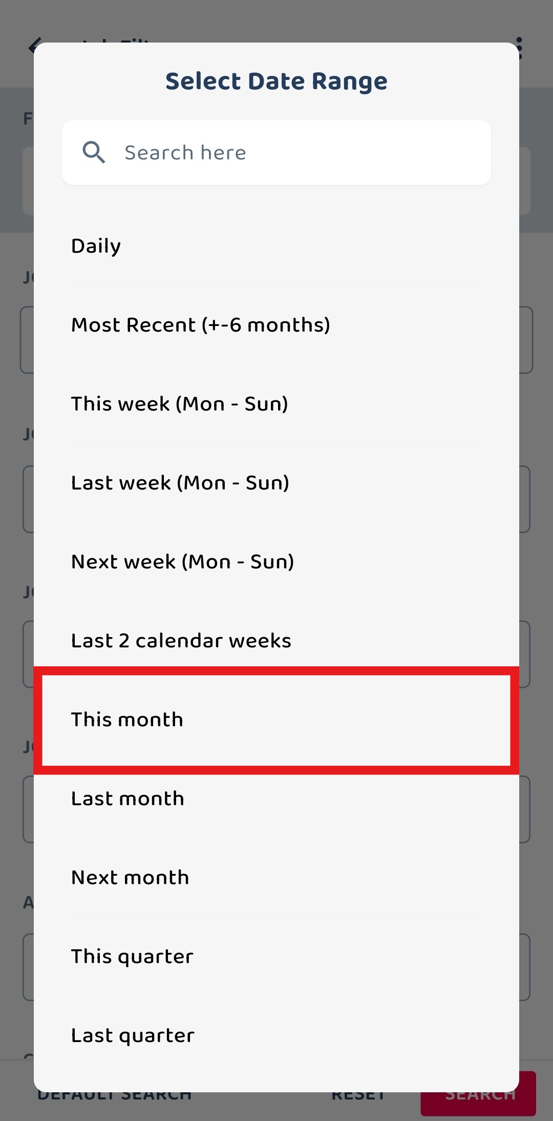 Job Filter by date range 4