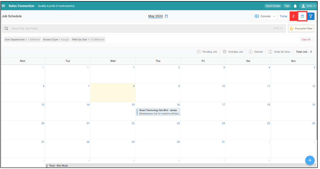 Job Filter by date range 2