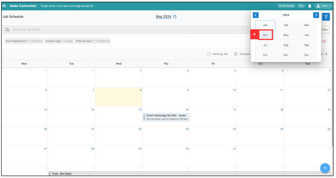 Job Filter by date range 4