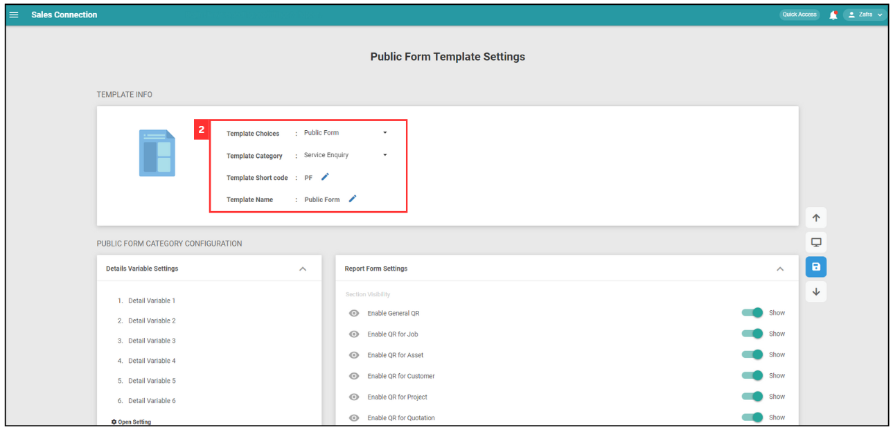 Public Form Template Step 2