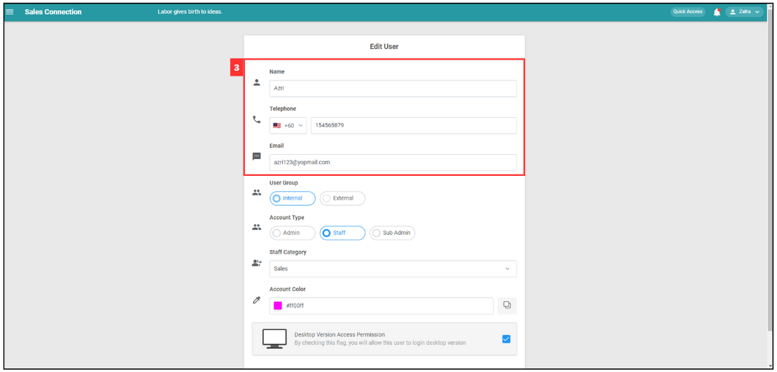 Admin Assist Reset App Step 3