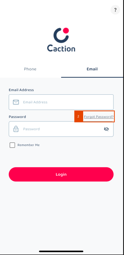 Reset Passsword Using Email in App Step 3