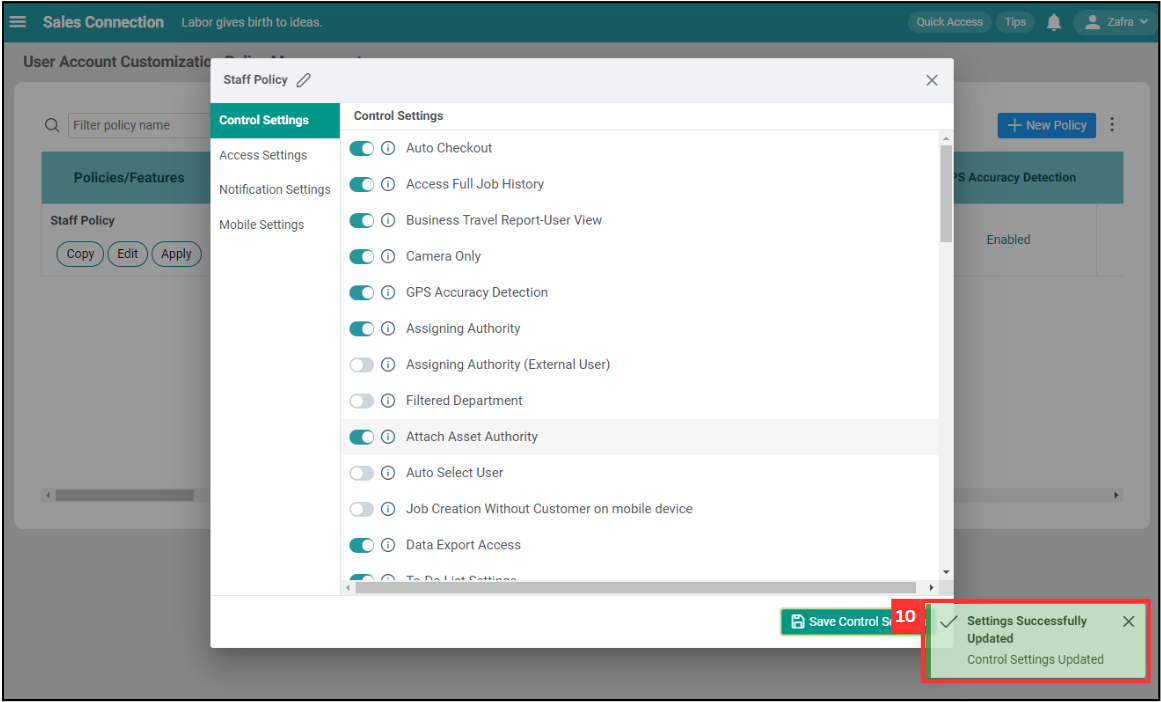 UAC Policy Management Step 10