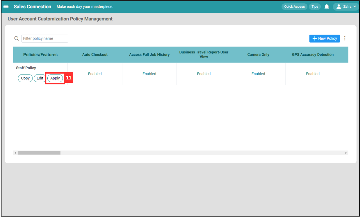 UAC Policy Management Step 11