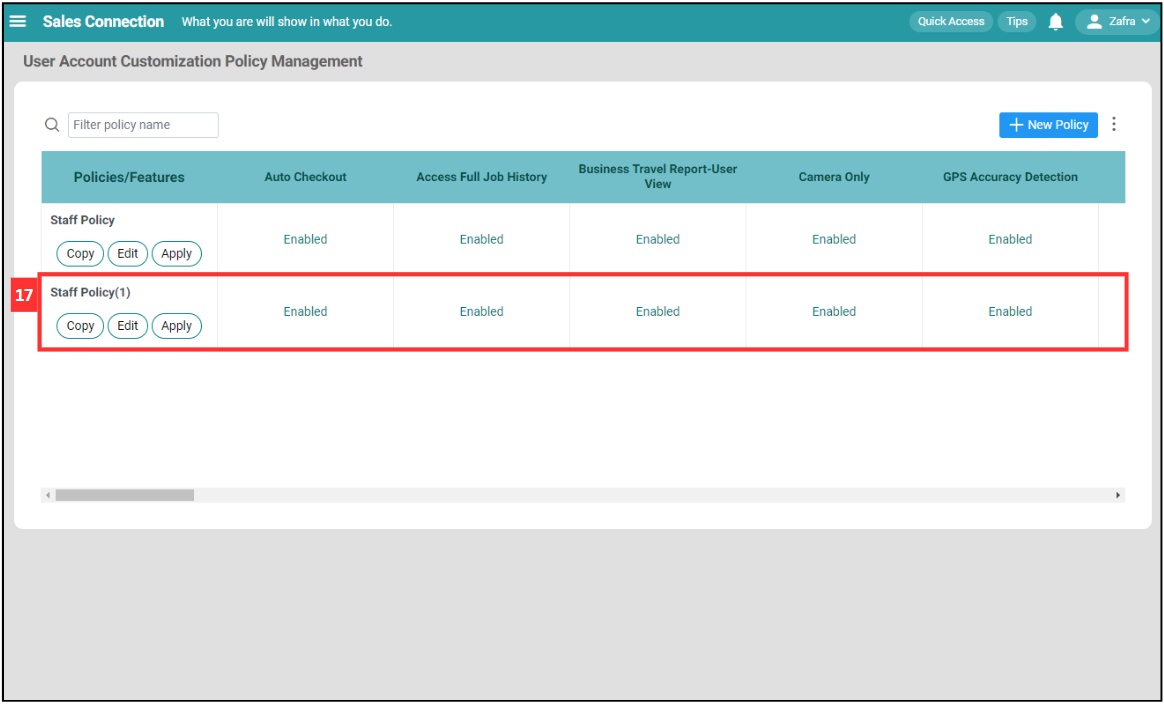 UAC Policy Management Step 17