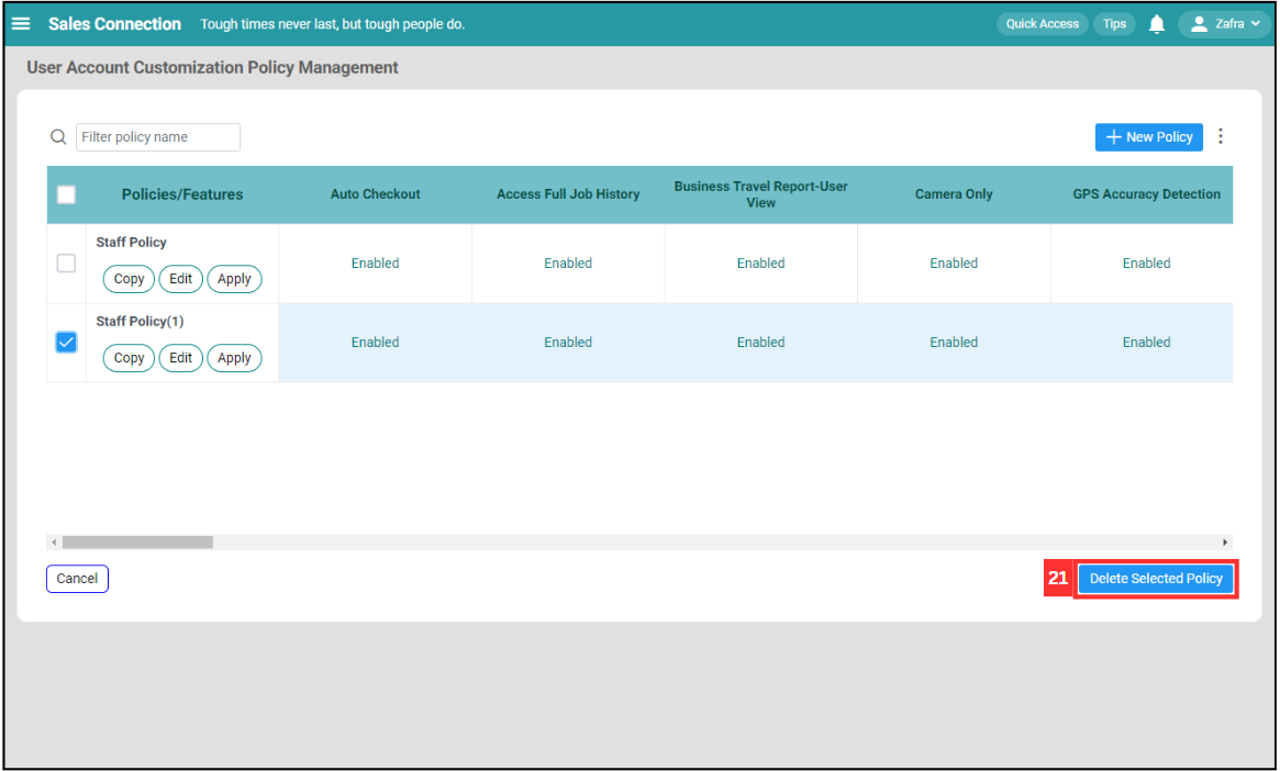 UAC Policy Management Step 21