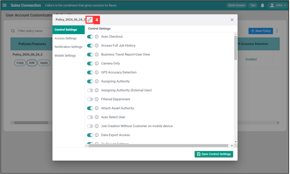 UAC Policy Management Step 4