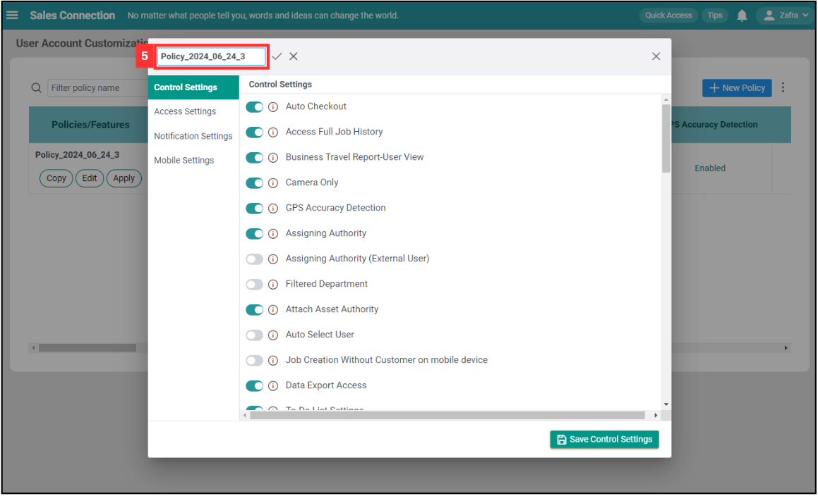 UAC Policy Management Step 5