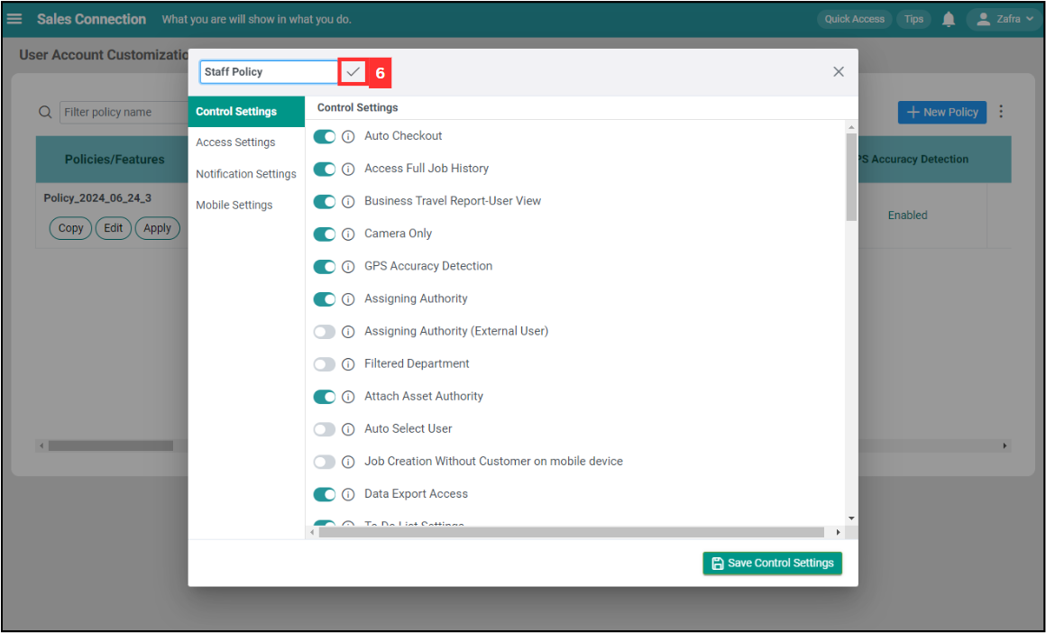 UAC Policy Management Step 6