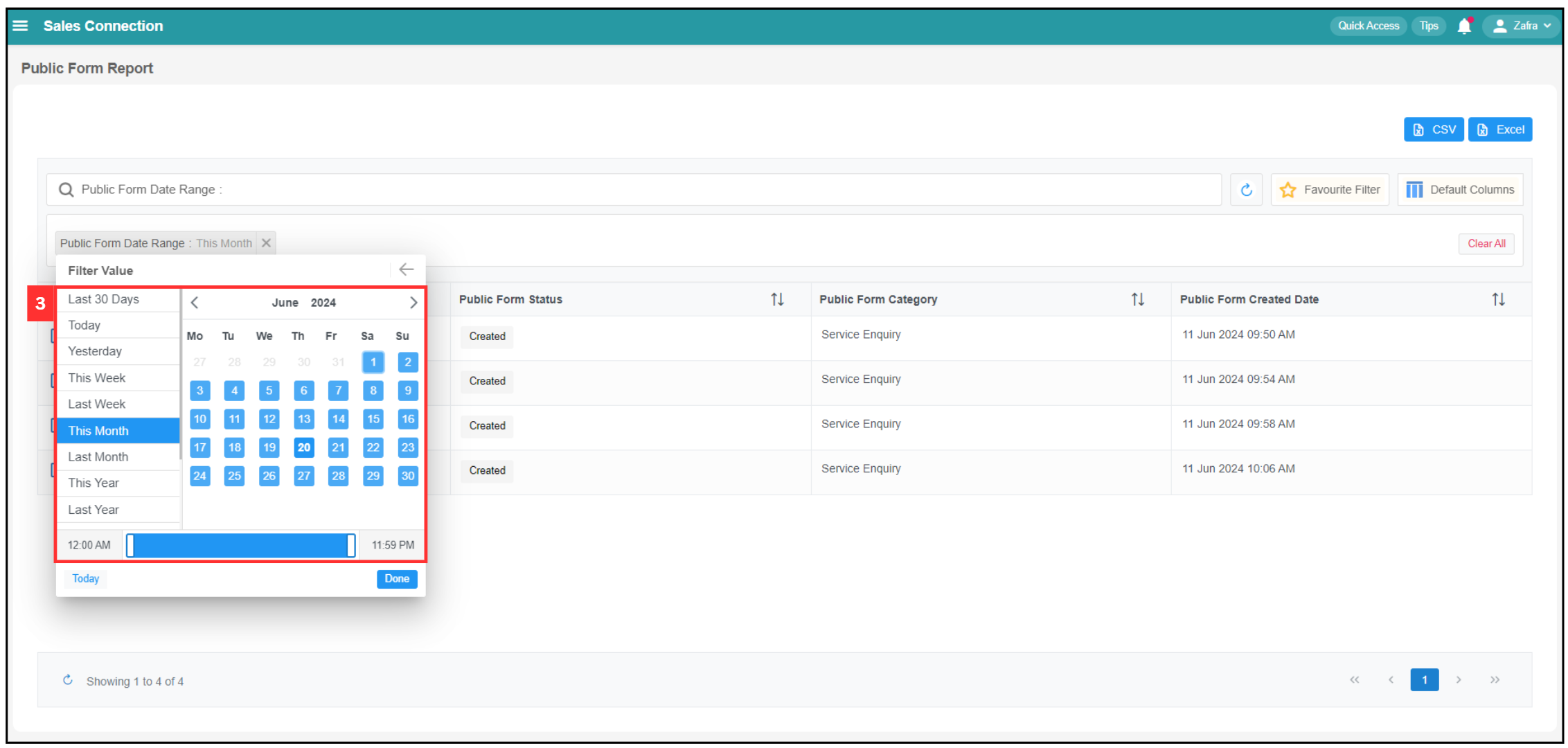 Access Submitted Public Form Filter Step 3