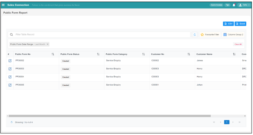 Access Submitted Public Form Defualt Columns Step 5