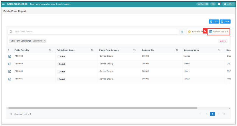 Access Submitted Public Form Defualt Columns Step 6