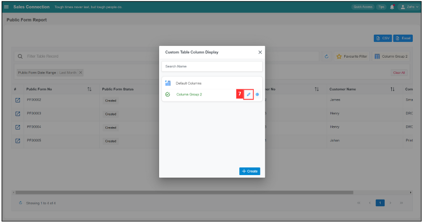 Access Submitted Public Form Defualt Columns Step 7