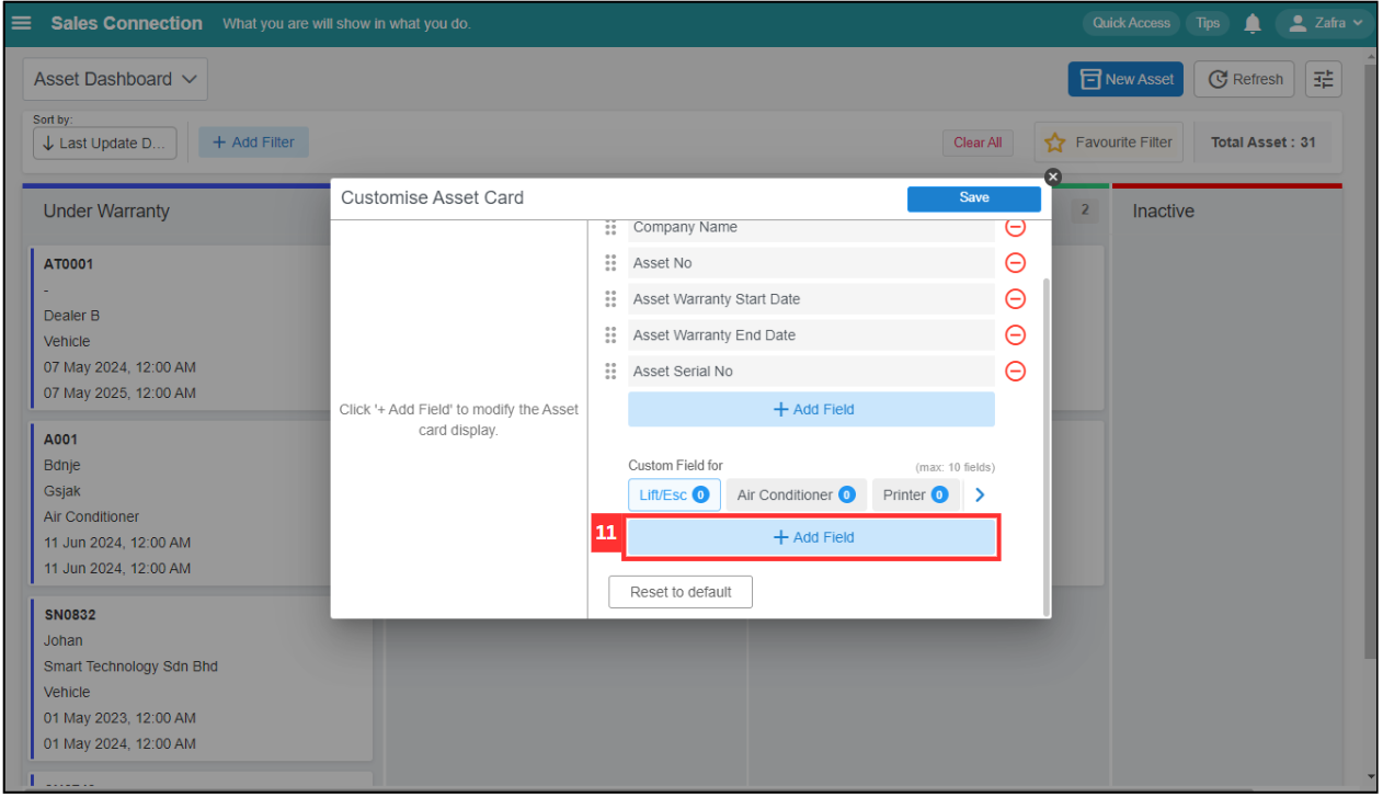 Asset Dashboard Step 11