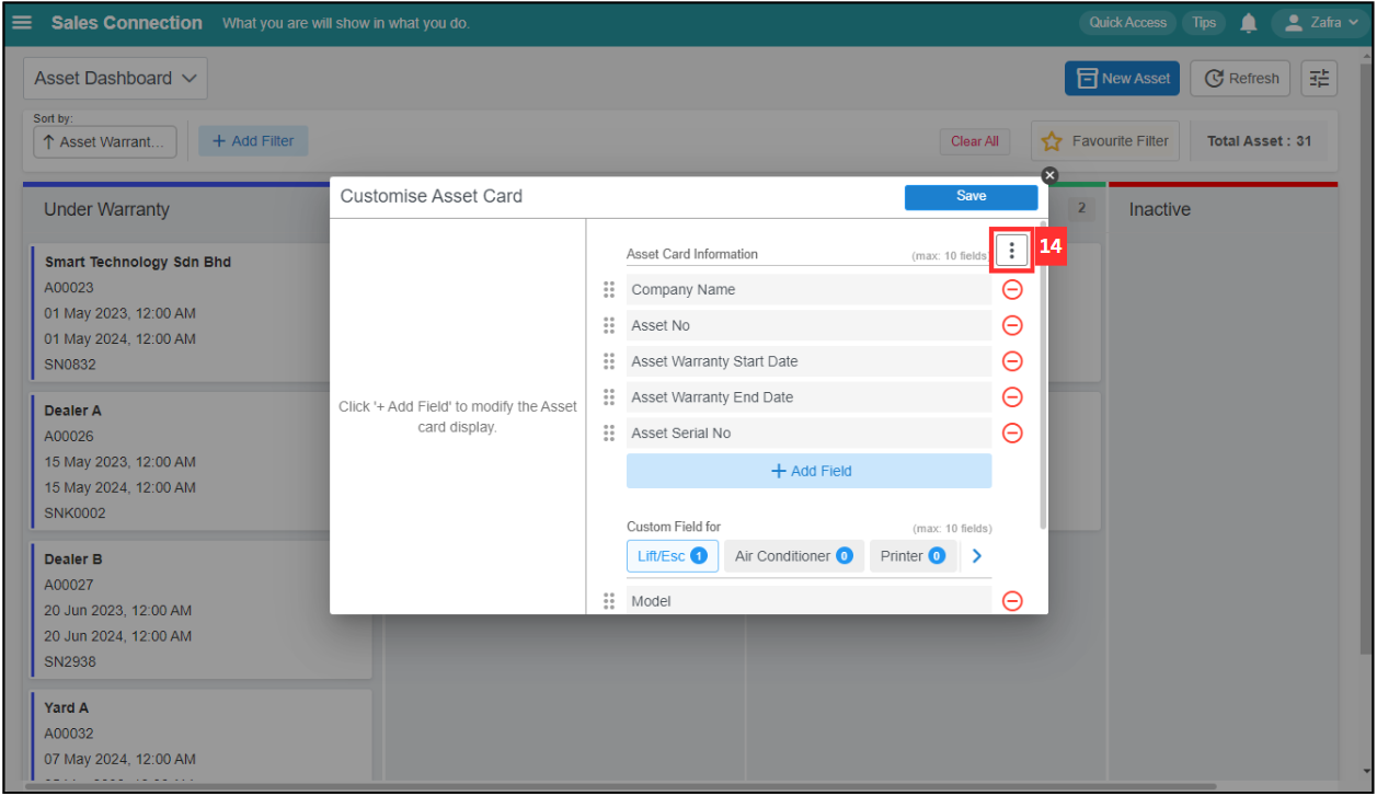 Asset Dashboard Step 14