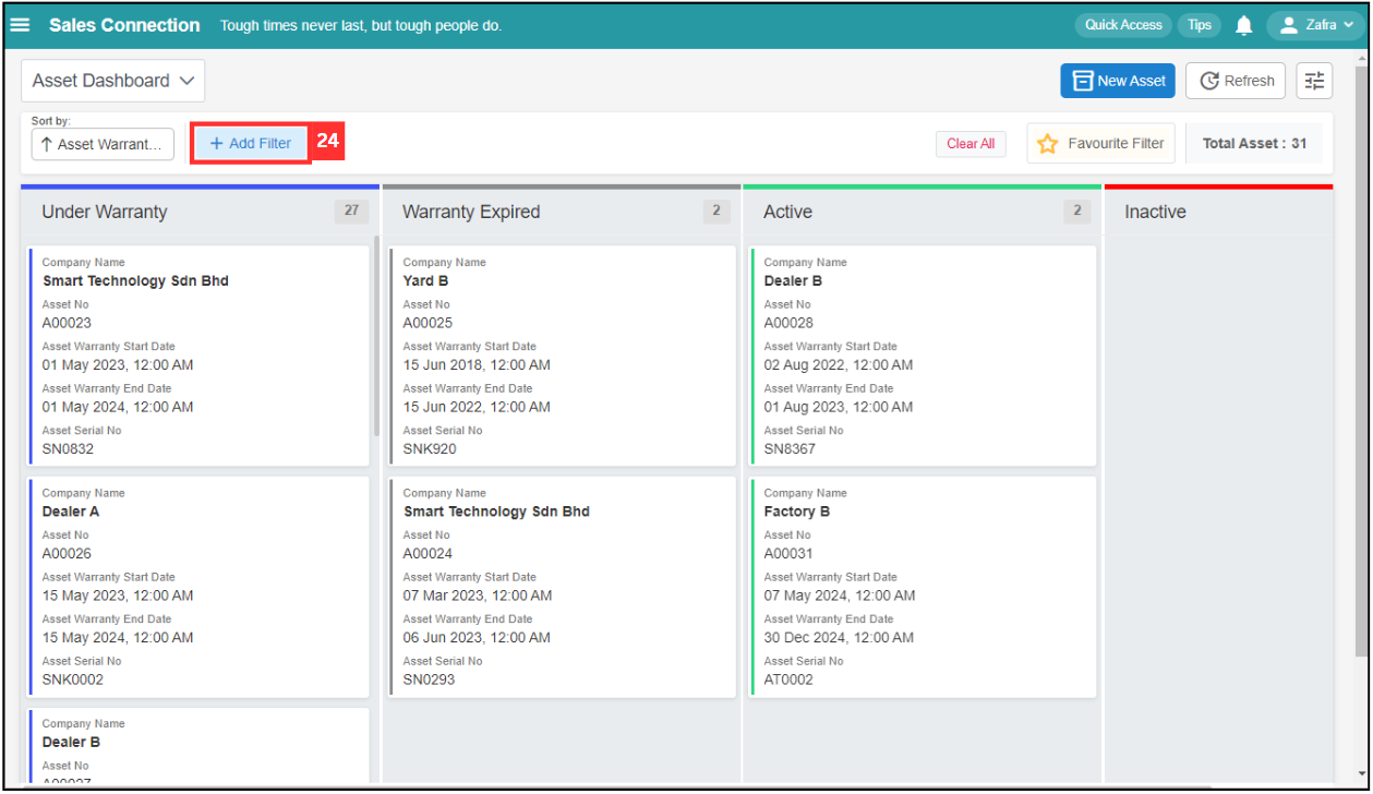 Asset Dashboard Step 24
