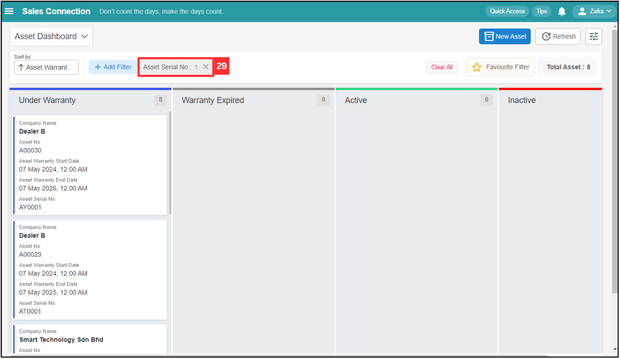 Asset Dashboard Step 29