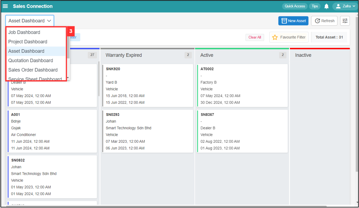 Asset Dashboard Step 3