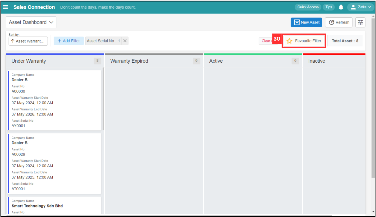 Asset Dashboard Step 30