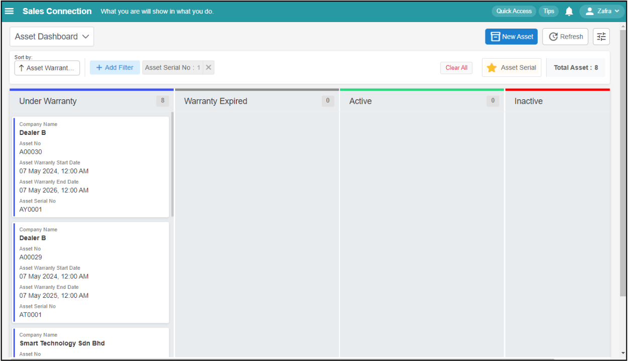 Asset Dashboard Step 34