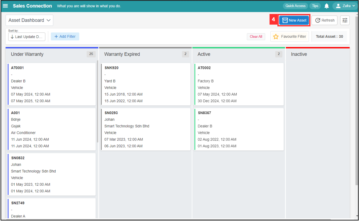 Asset Dashboard Step 4