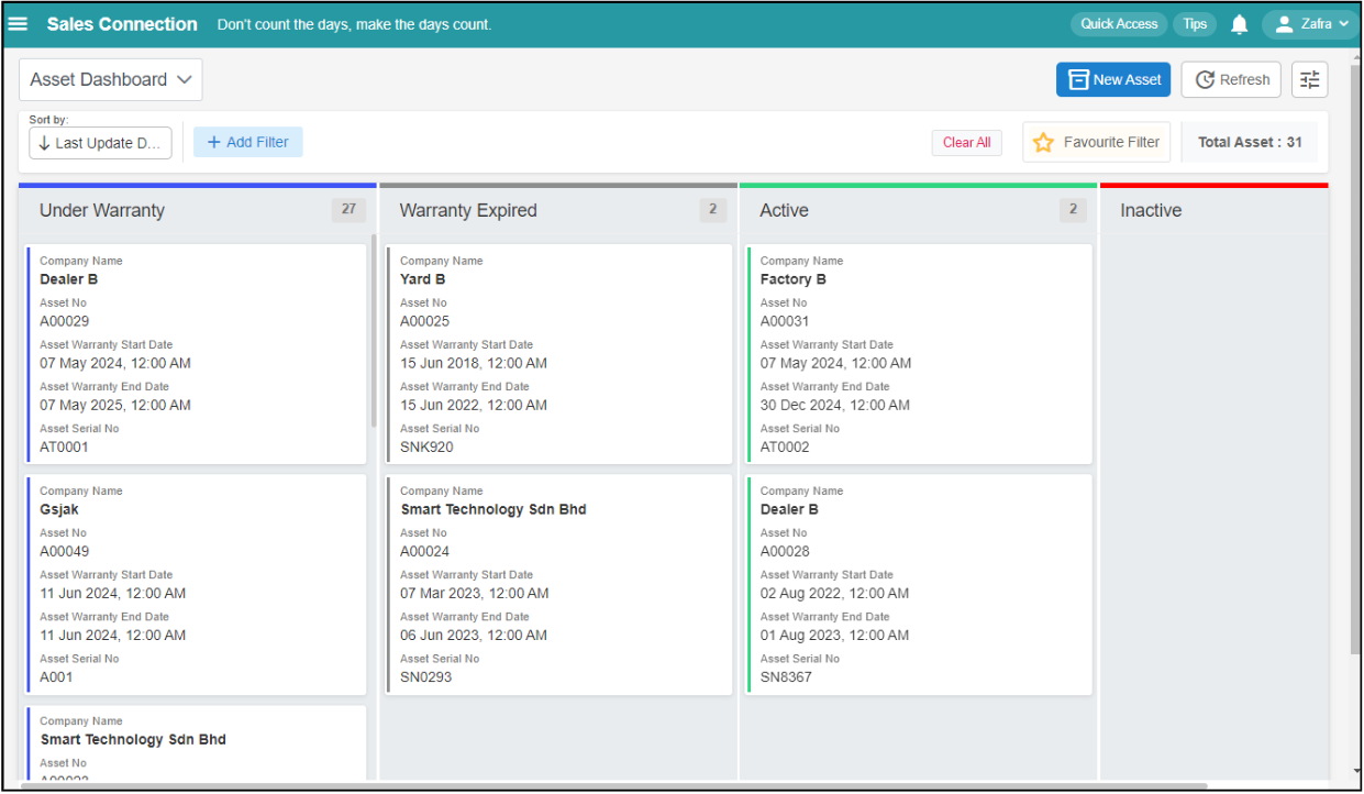 Asset Dashboard Step 40