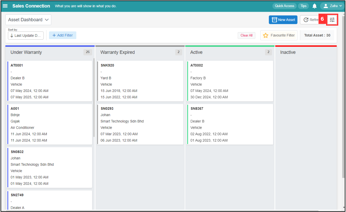 Asset Dashboard Step 6