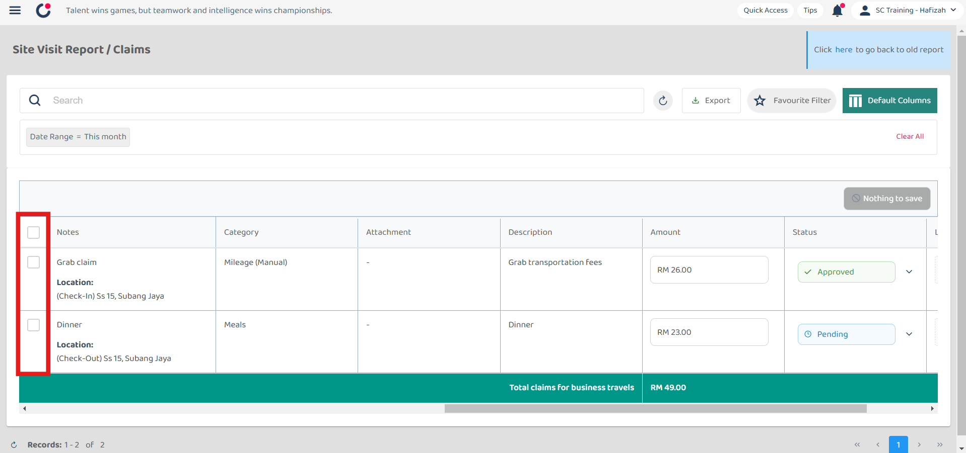 Claim Management Change Claim Status Step 6