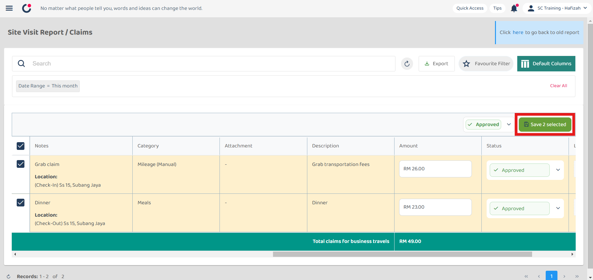 Claim Management Change Claim Status Step 9