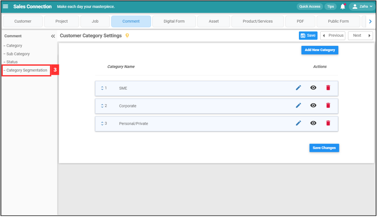 Comment Category Segmentation Step 3