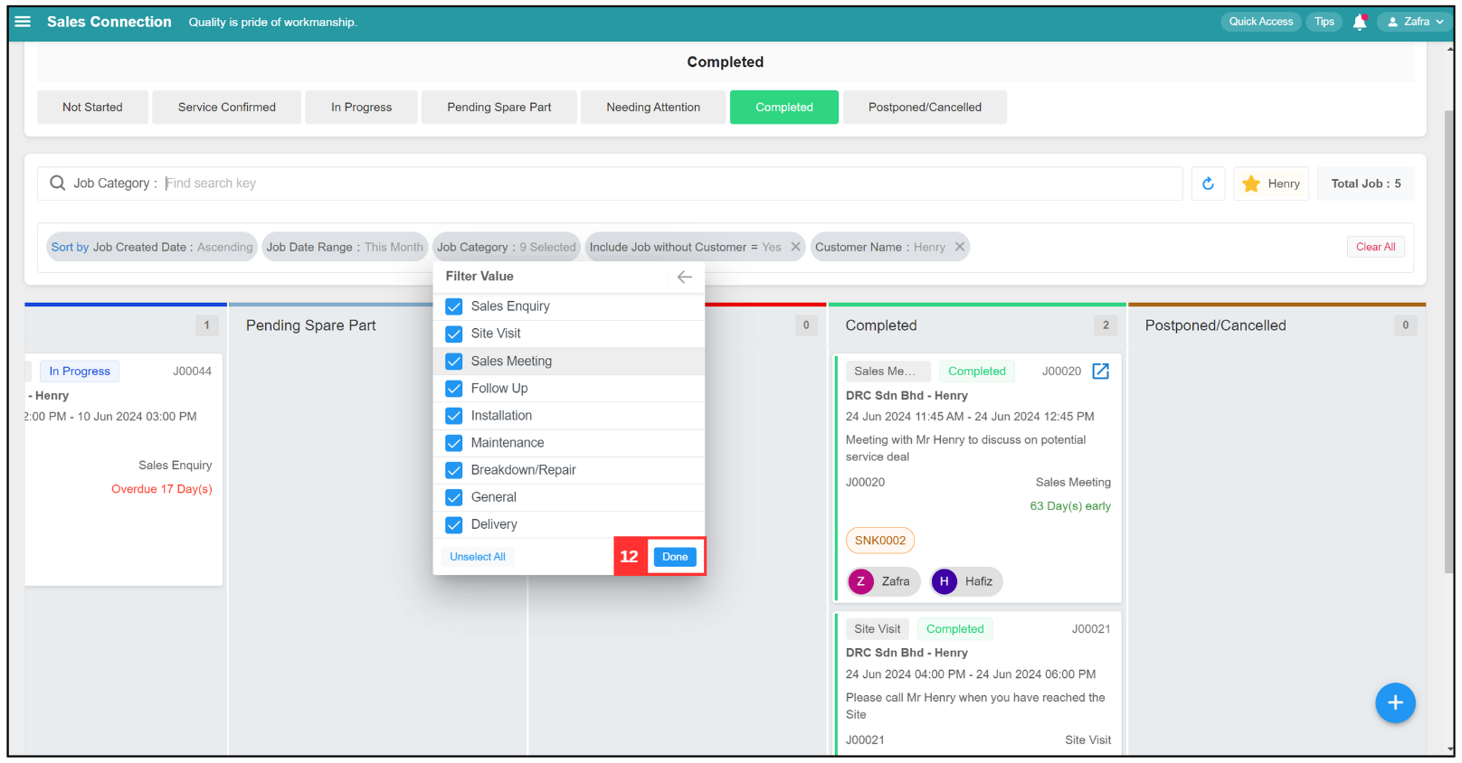 Job Dashboard Page Tutorial Step 12