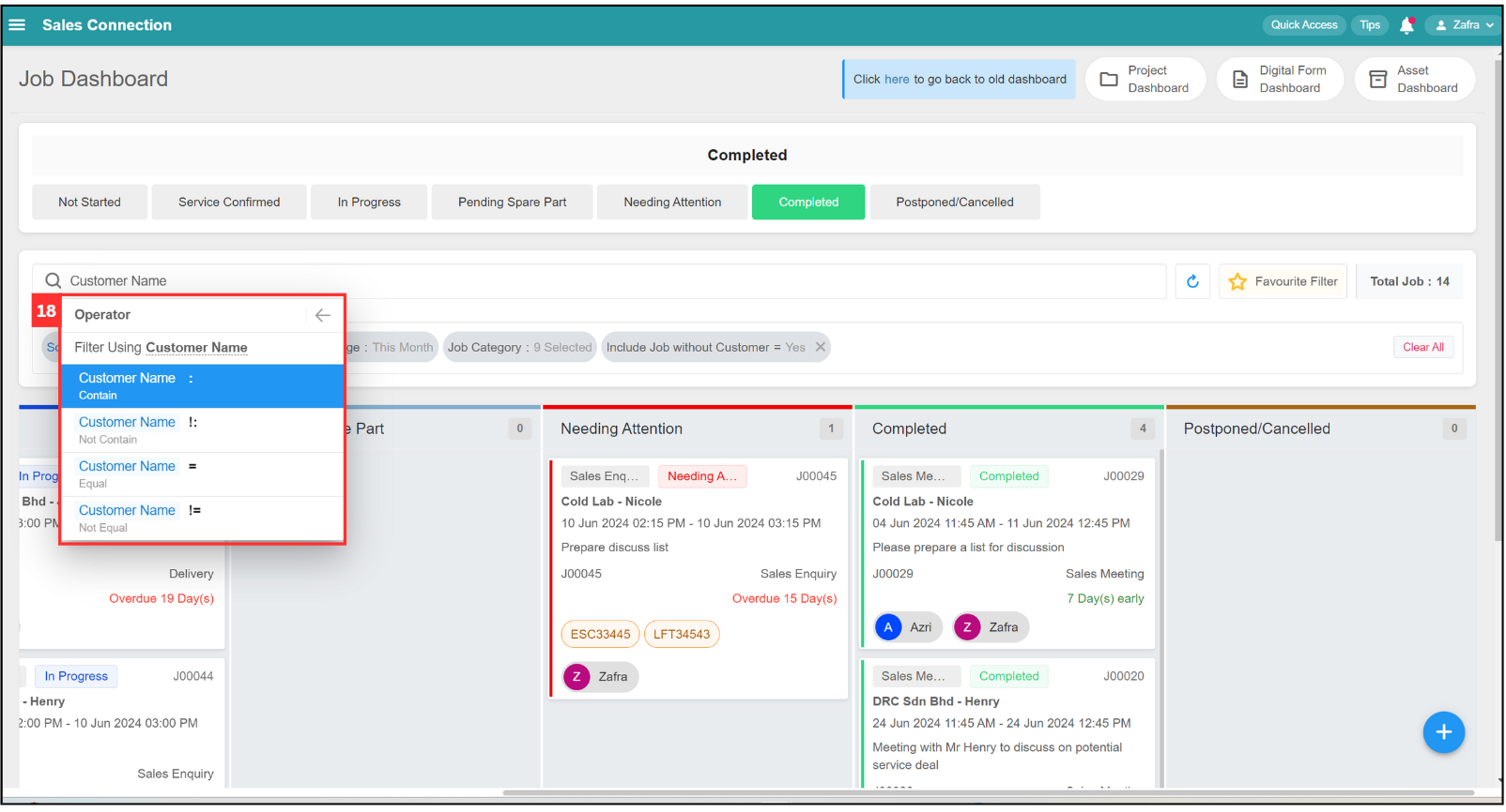 Job Dashboard Page Tutorial Step 18