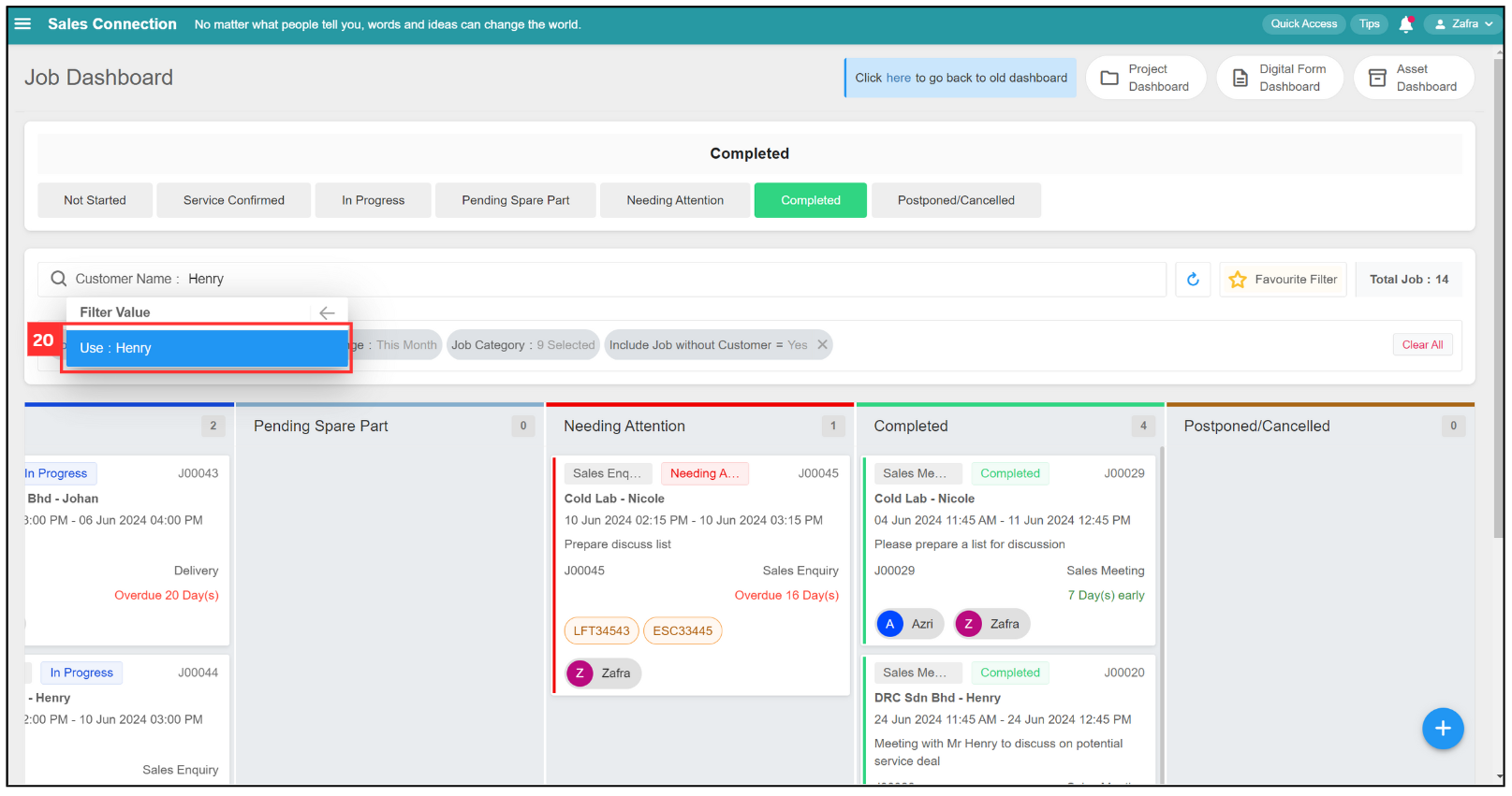 Job Dashboard Page Tutorial Step 20