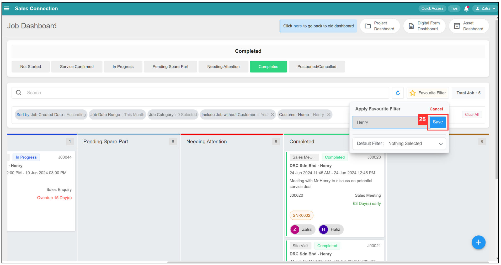 Job Dashboard Page Tutorial Step 25