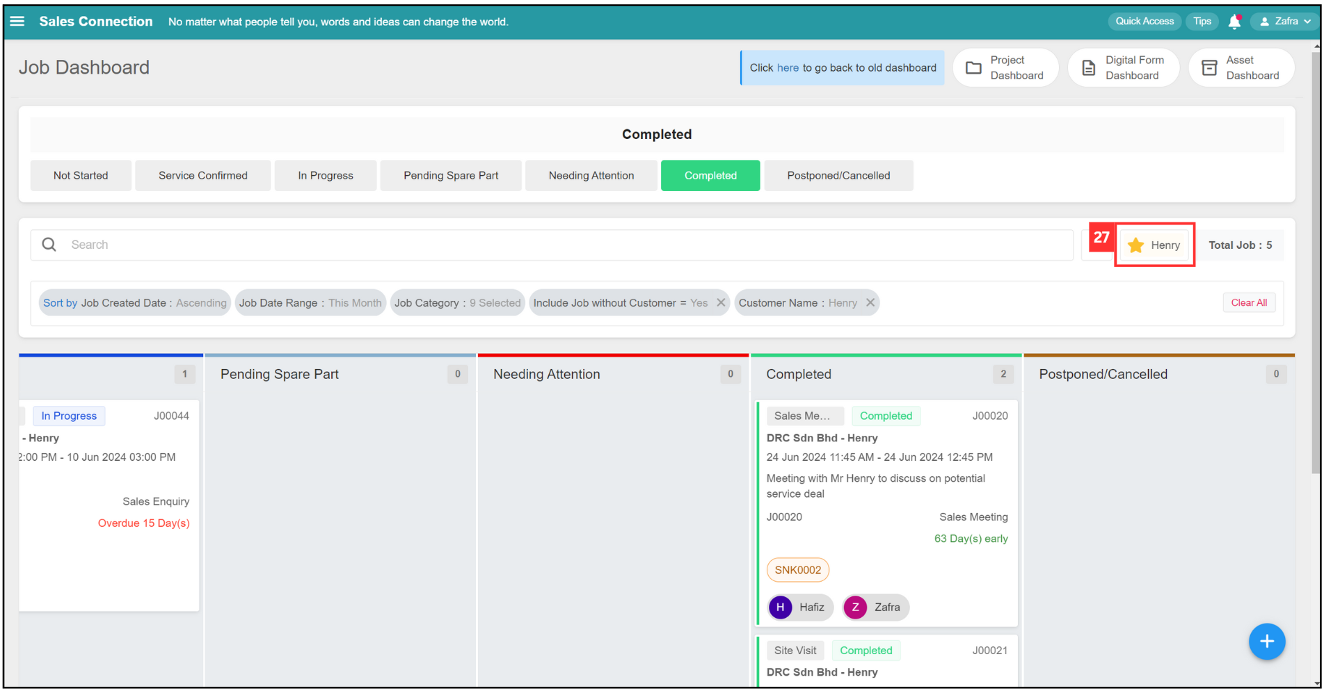 Job Dashboard Page Tutorial Step 27