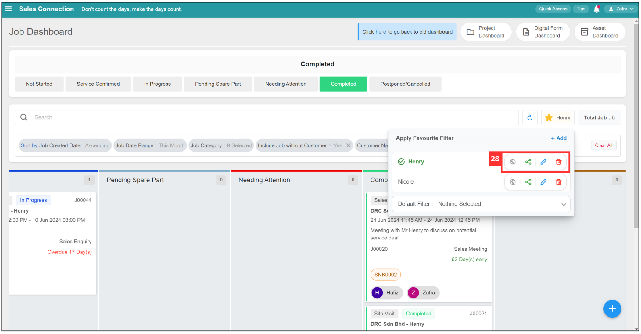 Job Dashboard Page Tutorial Step 28