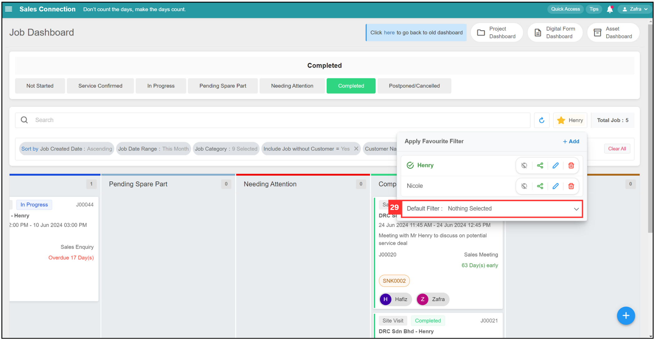 Job Dashboard Page Tutorial Step 29