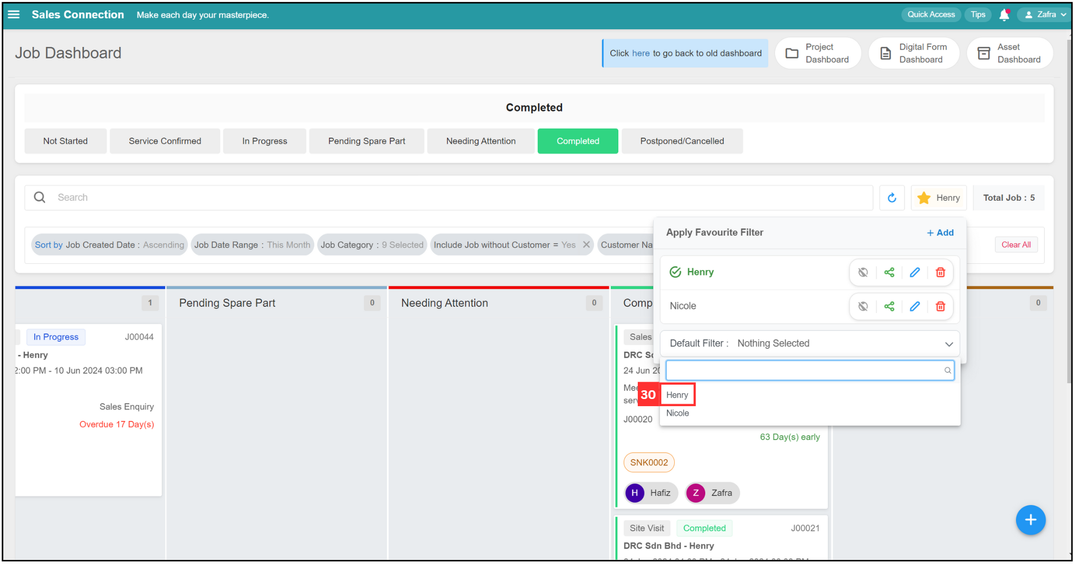 Job Dashboard Page Tutorial Step 30